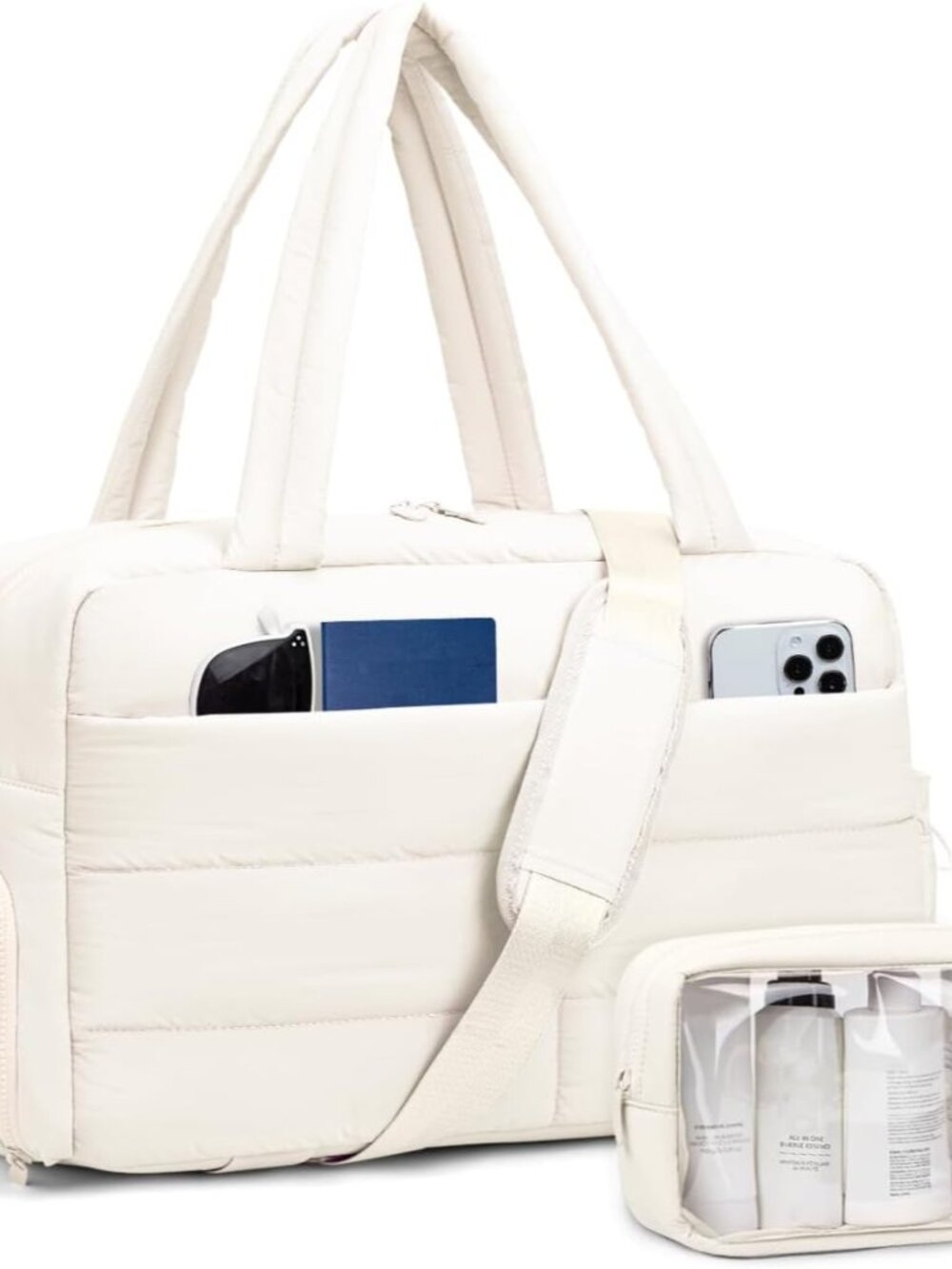 Travel Duffle Bag for Women Puffer Weekender Bags Carry on Gym Bag